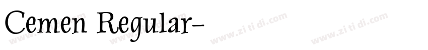Cemen Regular字体转换